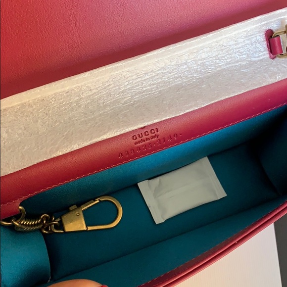 New Gucci Love GG Pink Velvet and Leather Bag - Picture 4 of 8